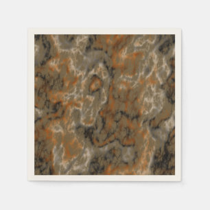 Servilleta De Papel Mármol de Oliva Dorada