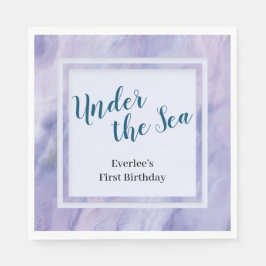 Servilleta De Papel Mármol morado bajo el mar