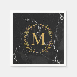 Servilleta De Papel Mármol negro
