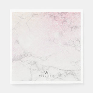 Servilleta De Papel Mármol personalizado con detalles del purpurina