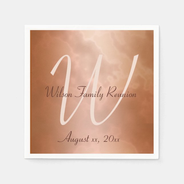 Servilleta De Papel Mármol Rosa de Mocha personalizado (Anverso)