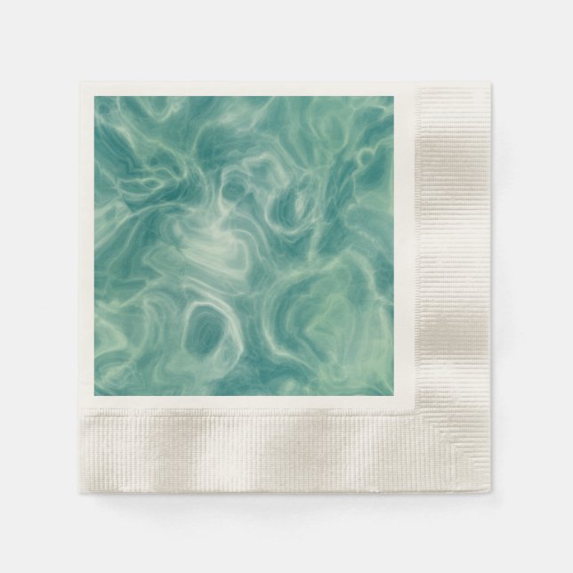 Servilleta De Papel Mármol verde (Anverso)