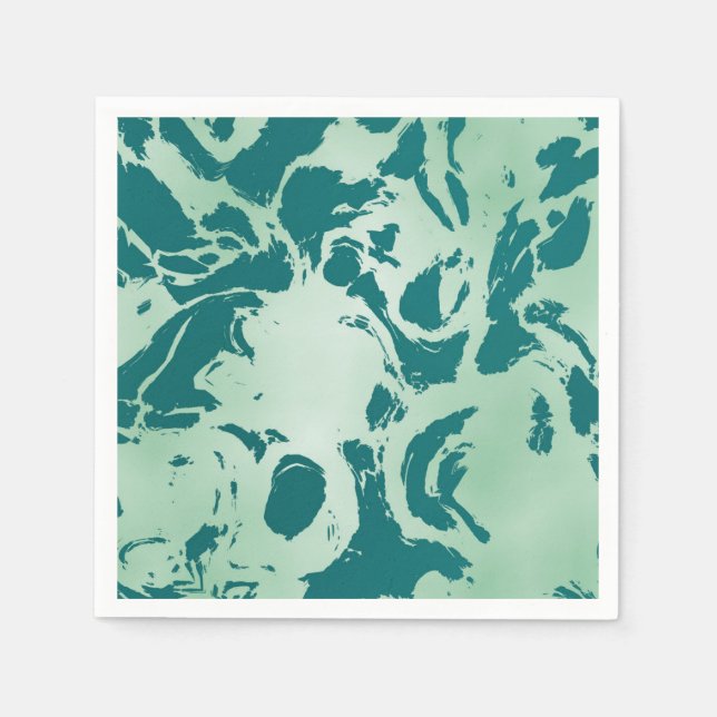 Servilleta De Papel Mármol verde (Anverso)