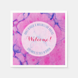 Servilleta De Papel Marmoleado Rosa