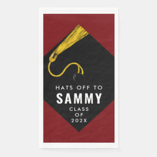 Servilleta De Papel Maroon del partido de graduación