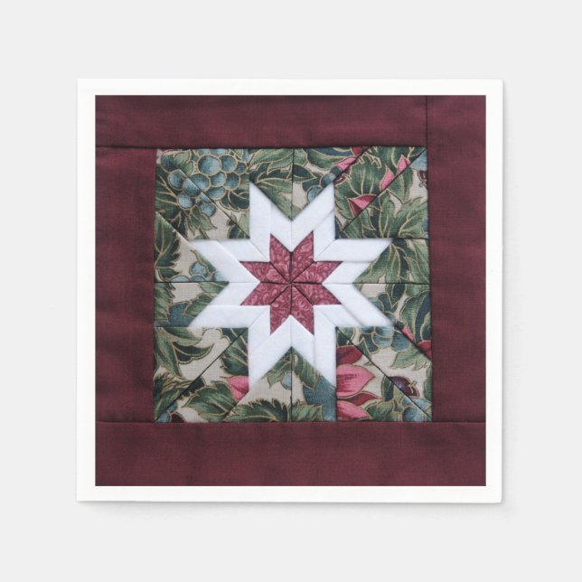 Servilleta De Papel Maroon quilt (Anverso)