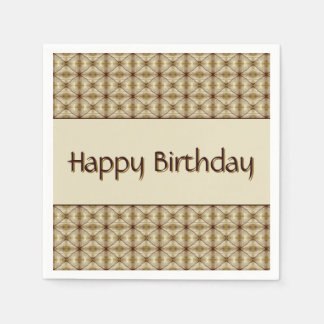 Servilleta De Papel Marrón con patrón de oro