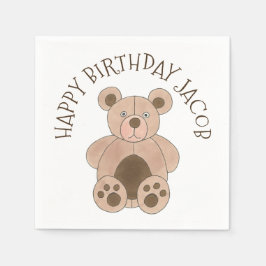 Servilleta De Papel Marrón Plush Toy Teddy Bear Stuffet Animal Cumplea