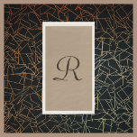 Servilleta De Papel Marrón y bronceado monograma minimalista color neu<br><div class="desc">Esta toalla de papel de color neutro, minimalista, puede ser de cualquier color de fondo que seleccione. El fondo es bronceado; el monograma es marrón oscuro. Los invitados apreciarán tener toallas de mano desechables disponibles, especialmente con la reciente alerta sanitaria. Alfombra de baño y cortina de ducha a juego disponibles....</div>