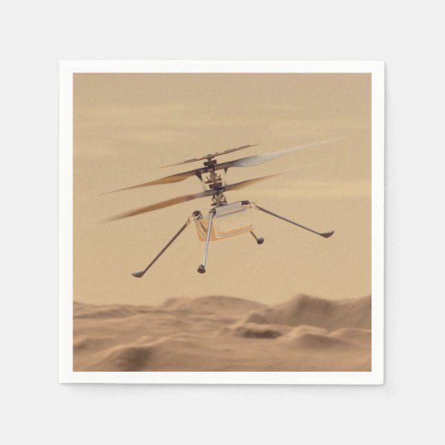 Servilleta De Papel Mars Ingenuity Helicopter Flight (Anverso)