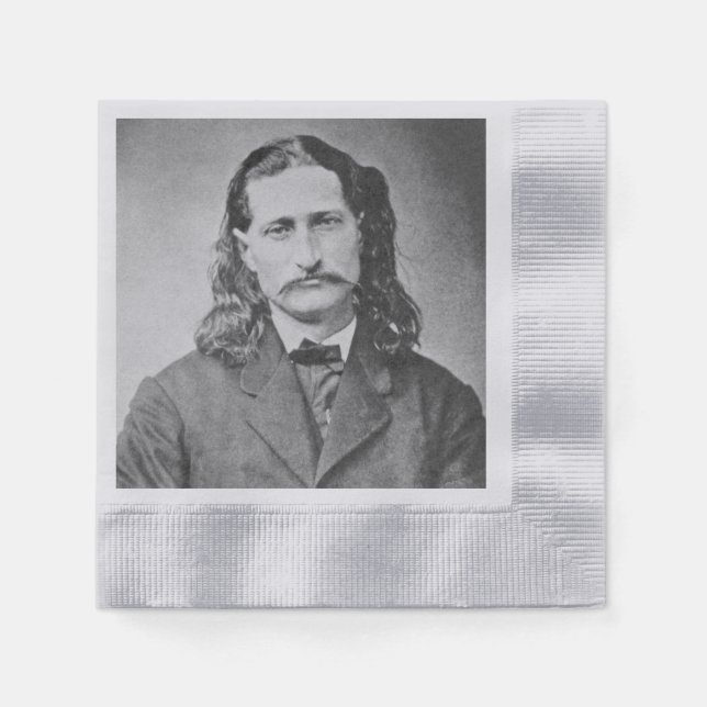 Servilleta De Papel Marshal Wild Bill Hickok Antiguo Cañero Occidental (Anverso)