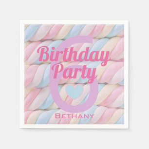 Servilleta De Papel Marshmallow Candy Girls Birday Party
