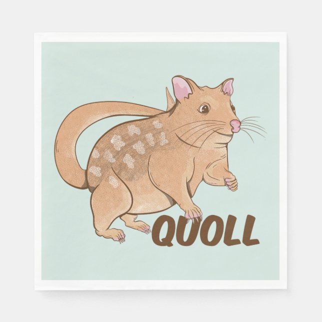Servilleta De Papel Marsupial australiano Quoll (Anverso)