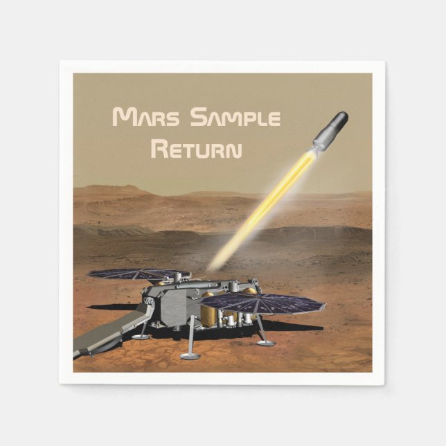 Servilleta De Papel Marte Ejemplo Return Mission Paper Napkin (Anverso)