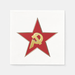 Servilleta De Papel Martillo y hoz en la estrella roja
