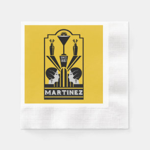 Servilleta De Papel Martinez Cocktail Art Deco