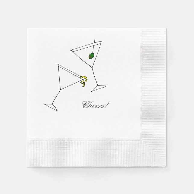 Servilleta De Papel Martini Cocktail Napkin (Anverso)