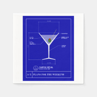 Servilleta De Papel Martini Cocktail Napkins