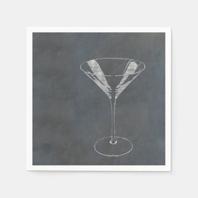 Servilleta De Papel Martini Glass (Anverso)
