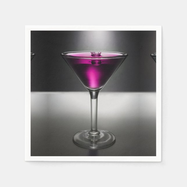 Servilleta De Papel Martini Glass Cocktail Fiesta Napkins (Anverso)