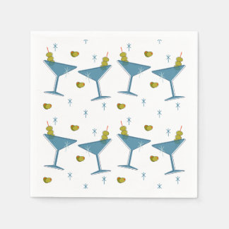 Servilleta De Papel Martini Madness Retro Cocktail Napkins