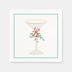 Servilleta De Papel Martini & Mistletoe Cocktail Napkin
