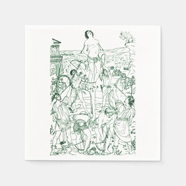 Servilleta De Papel Martirio de San Sebastián (Anverso)