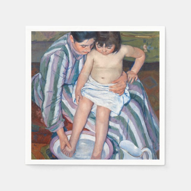 Servilleta De Papel Mary Cassatt - El baño del niño / El baño (Anverso)