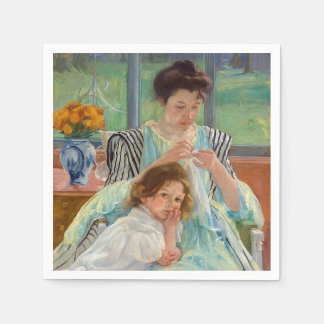 Servilleta De Papel Mary Cassatt - Madre joven masticando (Anverso)