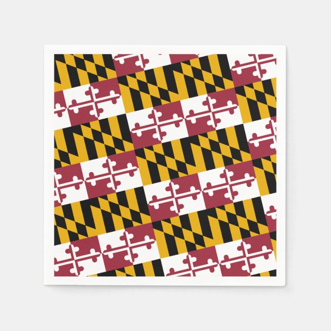 Servilleta De Papel Marylander Flag Design, Flag of Maryland (Anverso)