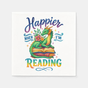 Servilleta De Papel Más feliz cuando estoy leyendo