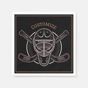 Servilleta De Papel Máscara De Arquero Negro Y Oro