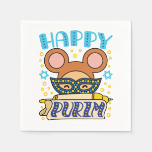 Servilleta De Papel Máscara feliz de feriado judío de Purim