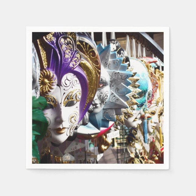 Servilleta De Papel Máscaras venecianas 1 (Anverso)