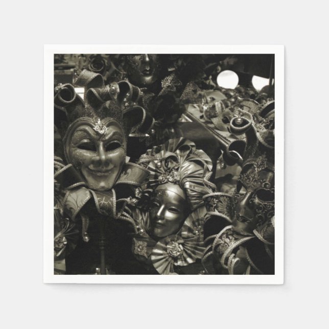 Servilleta De Papel Mascarillas góticas oscuras de máscaras de máscara (Anverso)