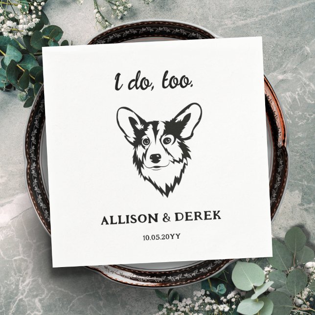 Servilleta De Papel Mascota Corgi Boda (Subido por el creador)