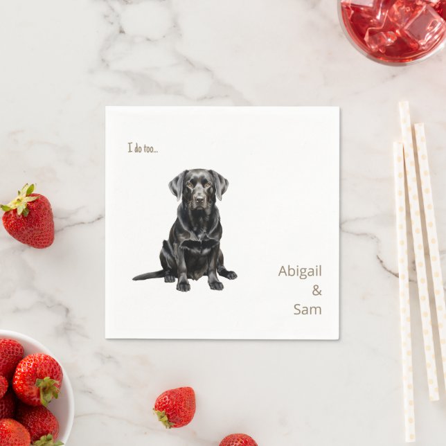 Servilleta De Papel Mascota de acuarela Imagen III Boda (In situ)