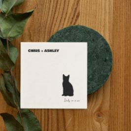 Servilleta De Papel mascota de gato negro kitten Cocktail Napkin para