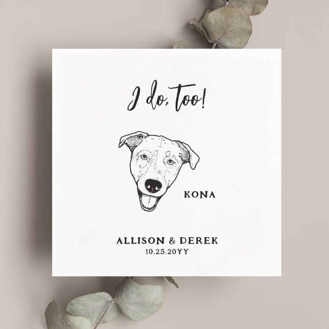 Servilleta De Papel Mascota de Perro Boda de nombre (Subido por el creador)