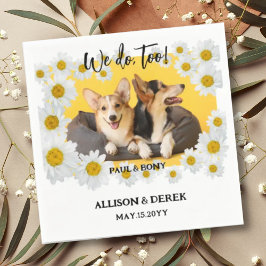 Servilleta De Papel Mascota de perro floral Personalizado Boda de perr