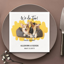 Servilleta De Papel Mascota de perro floral Personalizado Boda de perr