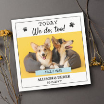 Mascota de Personalizado lindo Nombre Perro Boda d