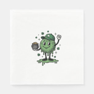 Servilleta De Papel Mascota de Slime del Día de San Patricio Camiseta 
