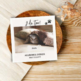 Servilleta De Papel Mascota Nombre Perro Personalizado Gato Foto Boda 