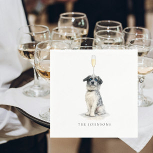 Servilleta De Papel Mascota personalizada con boda de champán III