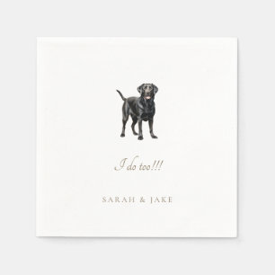 Servilleta De Papel Mascota personalizado Black Lab Bodas permanentes