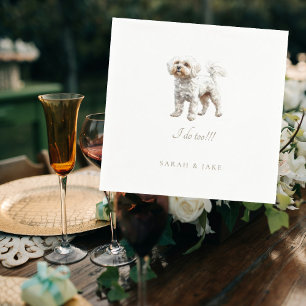 Servilleta De Papel Mascota personalizado Boda Napkins III