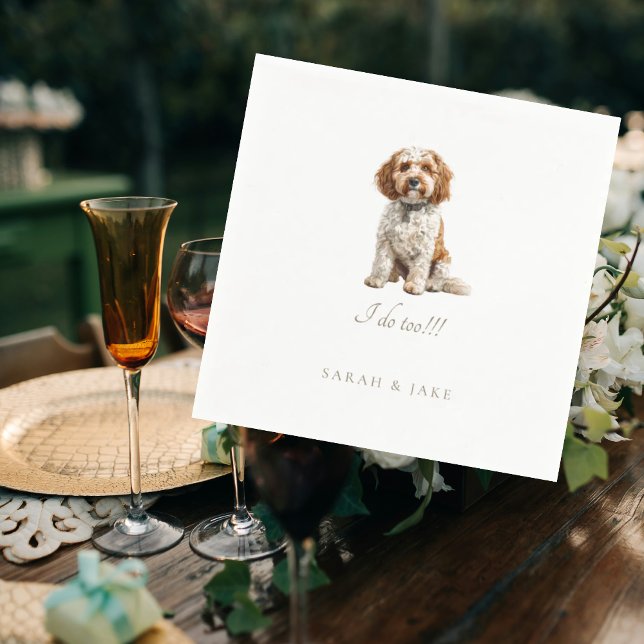 Servilleta De Papel Mascota personalizado Boda Napkins IV (Subido por el creador)