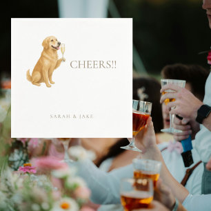 Servilleta De Papel Mascota personalizado Cheers Boda Napkins
