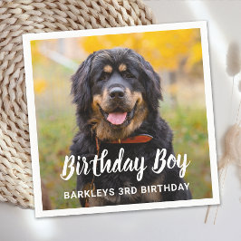 Servilleta De Papel Mascota personalizado Foto Cachorro de cumpleaños